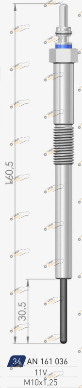 Свеча накаливания A-N PARTS 161 036